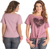 Blusa Rosa Antigo Estampa - Ref. 313954